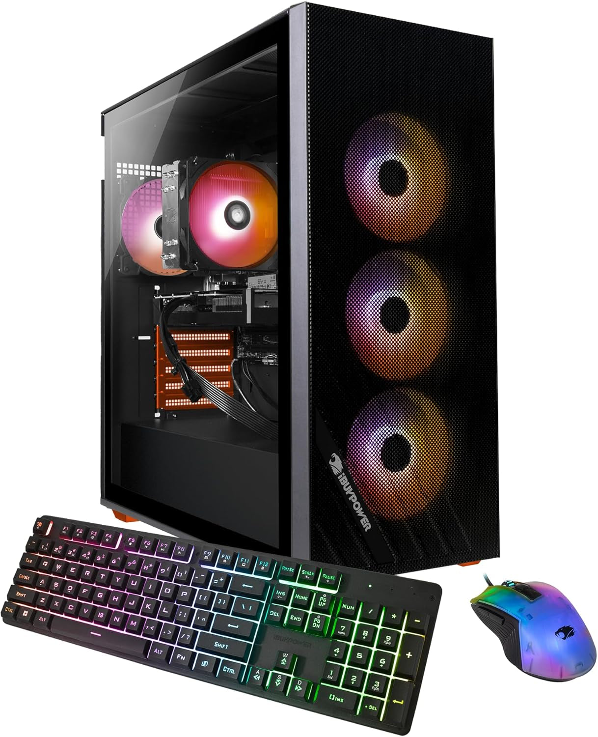 Scale Orange Gaming PC Desktop Computer (AMD Ryzen 7 5700 CPU, NVIDIA Geforce RTX 4060 8GB GPU, 16GB DDR4 Non-Rgb 3200Mhz RAM (8X2), 500GB Nvme SSD, Wifi Ready, Windows 11 Home) - SCA7N4603